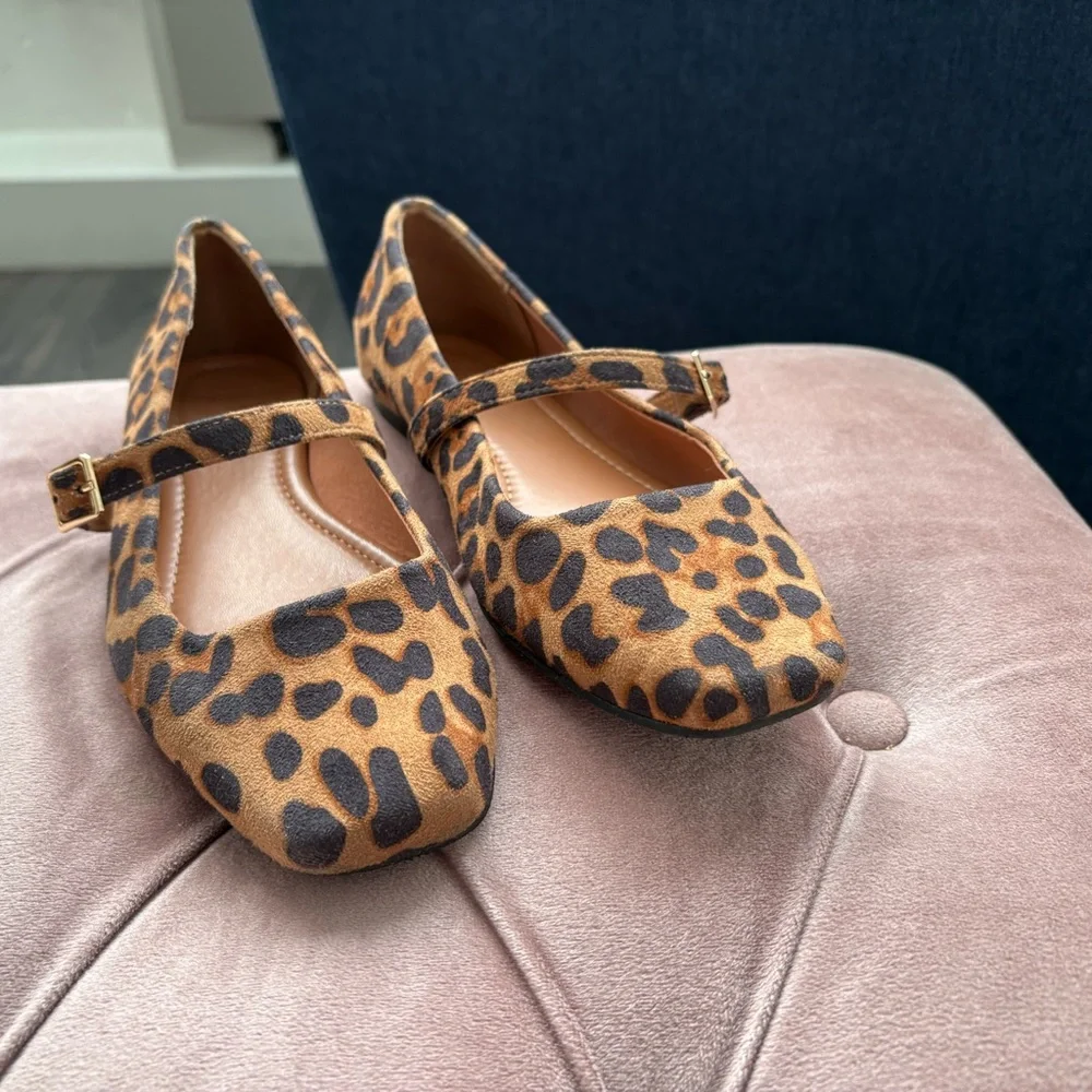 ASOS Leopard Print Mary Jane Ballet Flats - Picture 3 of 11